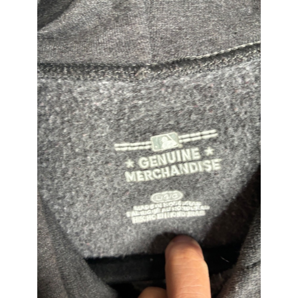 MLB Genuine Merchandise Los Angeles Dodgers LA Bleeds Blue Hoodie Gray Mens L - Picture 8 of 12